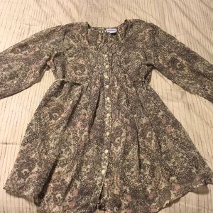 Floral and paisley maternity top